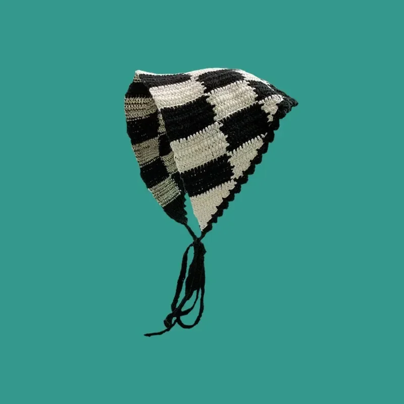 幾何学的な韓国の手作りのかぎ針編みの三角形のヘッドバンド、甘 - Headband Summer Knit のレビューと価格