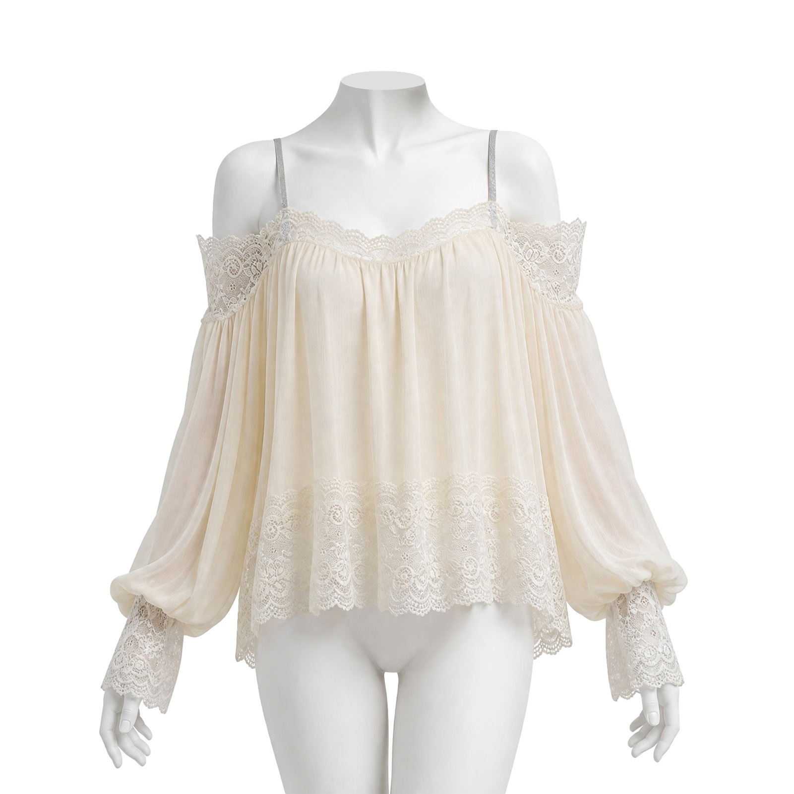 レディース ボヘミアン風 オフショルダー レーストリム ラン - Blouse Off Shoulder のレビューと価格