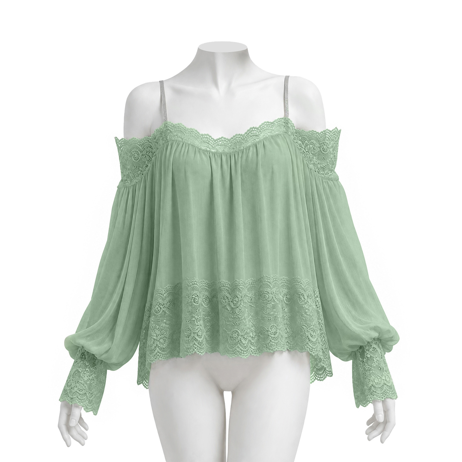 レディース ボヘミアン風 オフショルダー レーストリム ラン - Blouse Off Shoulder のレビューと価格